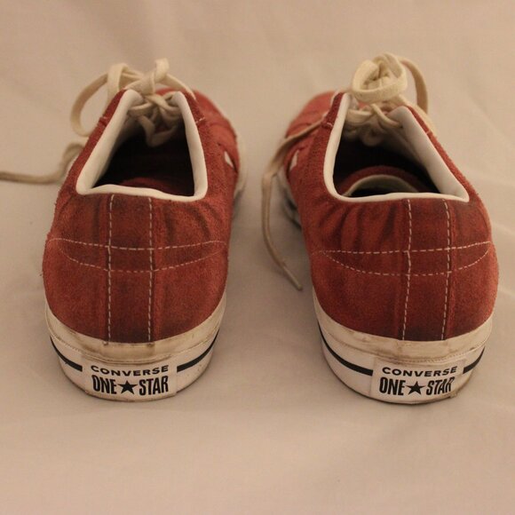 Converse One Star Ox Low Top Red Suede Men’s 10 Women’s 12 - Picture 5 of 9